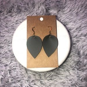 Mini Gray Handmade Drop Earring